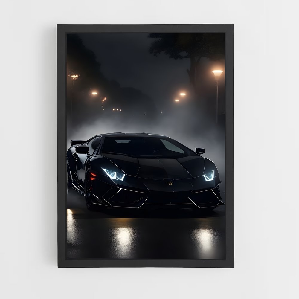 Poster Voiture Noire – affiche Bugatti (vue 2)